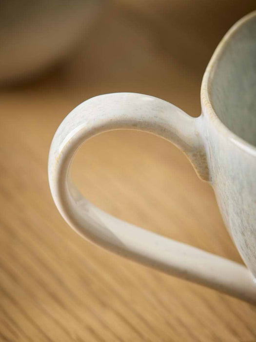 Four Reactive Glaze Mugs- Duck Egg Blue