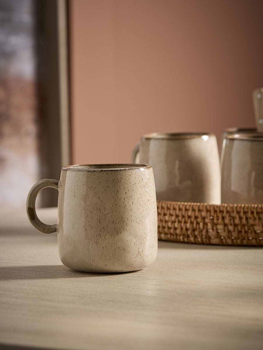 Four Speckled Glazed Mugs