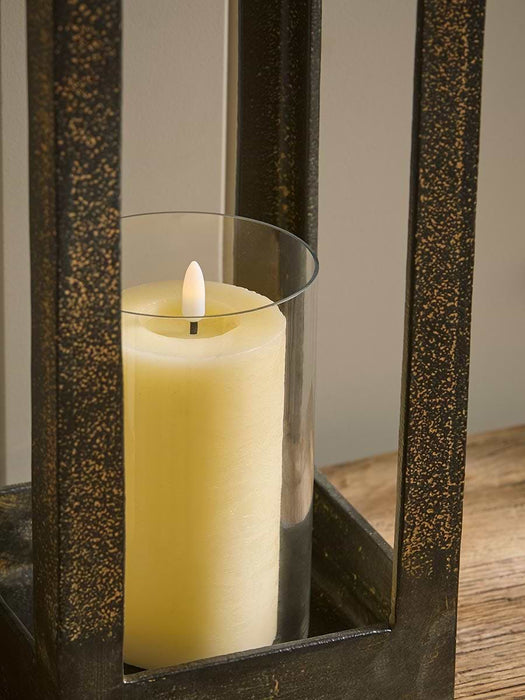 Indoor Outdoor Antiqued Metal Lantern