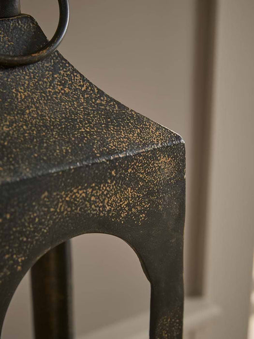 Indoor Outdoor Antiqued Metal Lantern