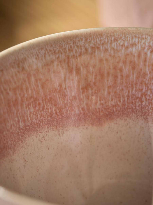 Four Reactive Glaze Mugs- Rose Pink