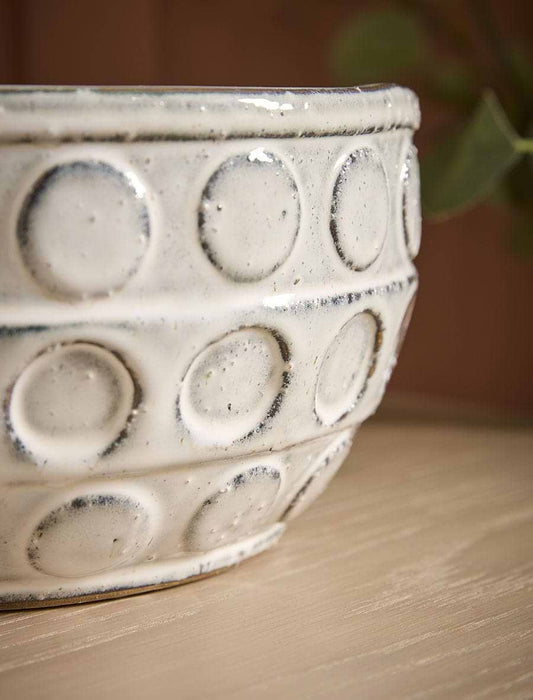 Dotted Embossed Ceramic Bowl