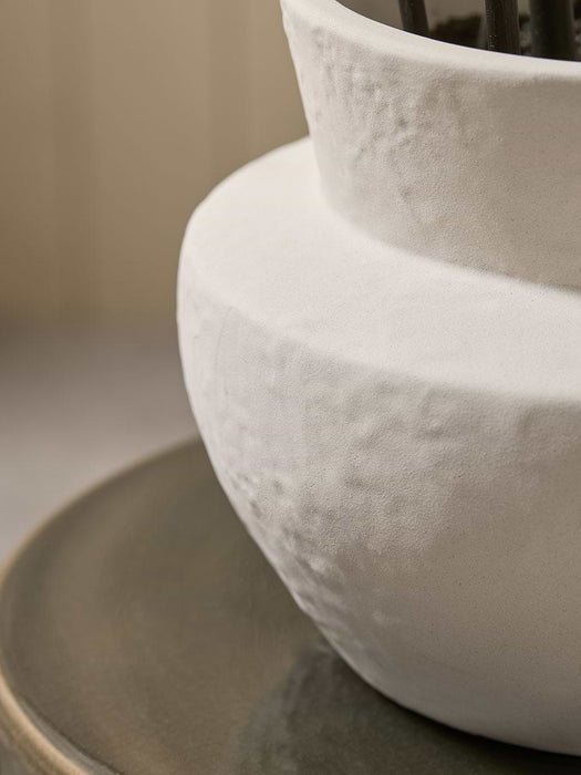 Faux Potted Eucalyptus In Ceramic Pot