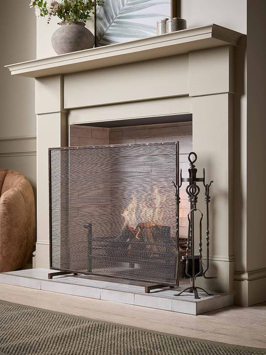 Antique Bronze Fire Screen