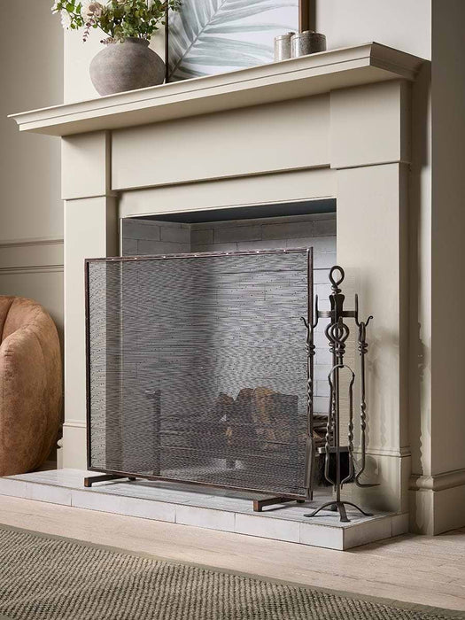 Antique Bronze Fire Screen