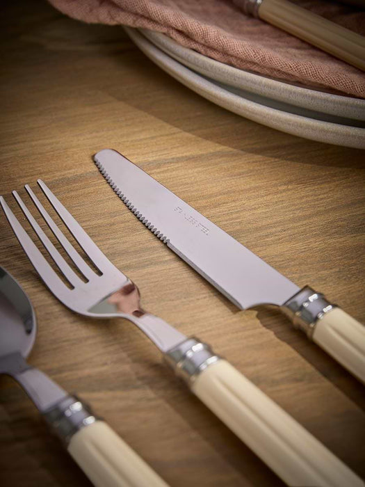 Twenty Four Piece Cutlery Set - Cream Inlay