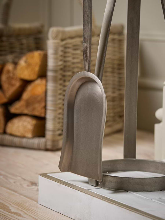 Pewter Three Piece Fireside Set