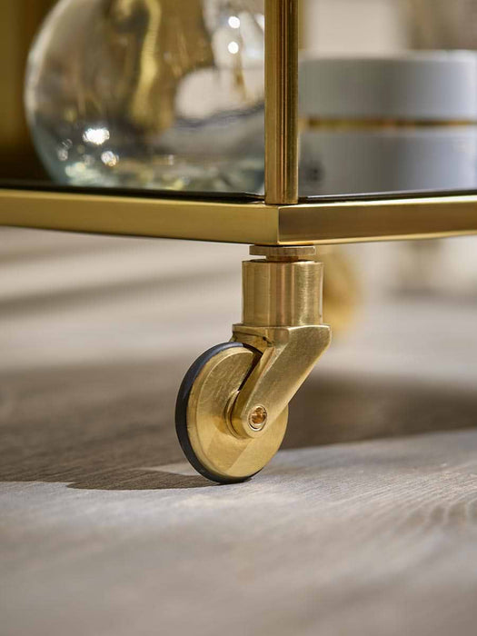 Gold Vanity Organiser With Mirror