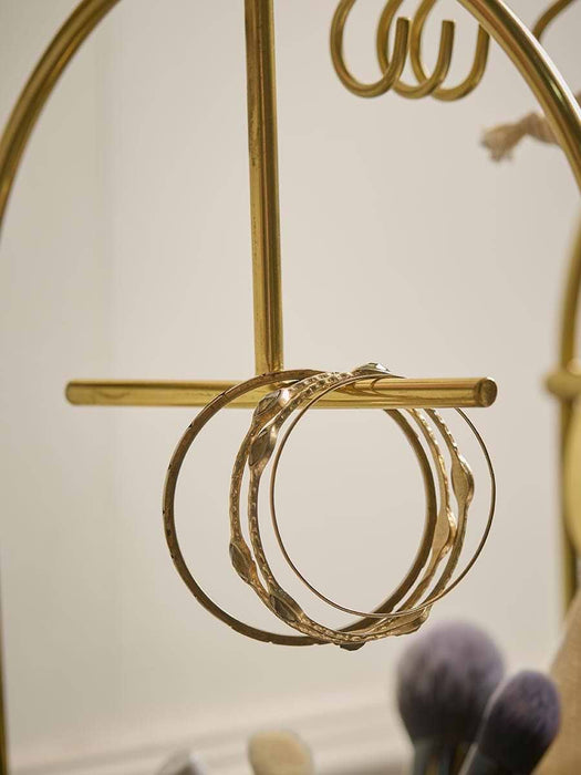 Gold Vanity Organiser With Mirror