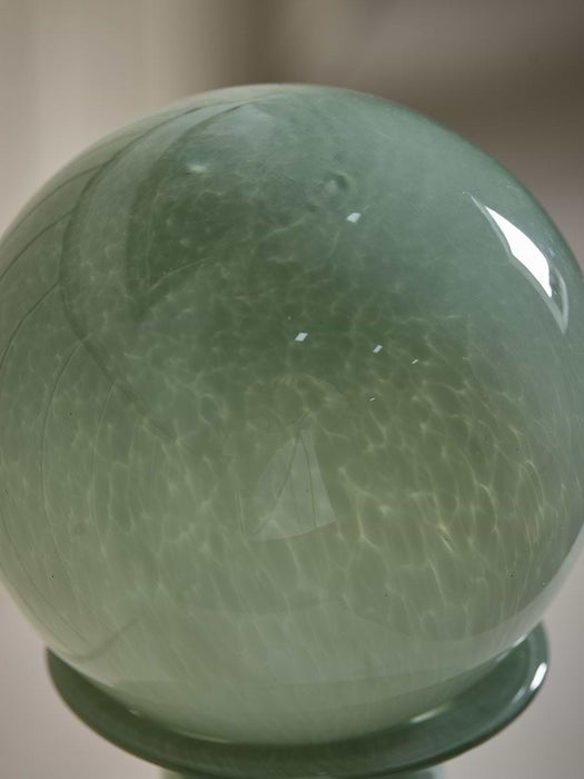 Green Glass Bottle With Dome Lid