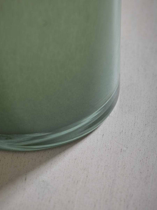 Green Glass Bottle With Dome Lid