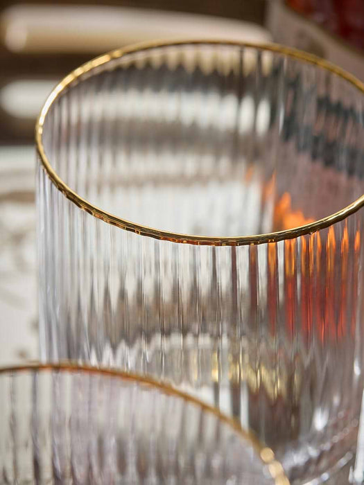 Four Gold Rim Tumblers