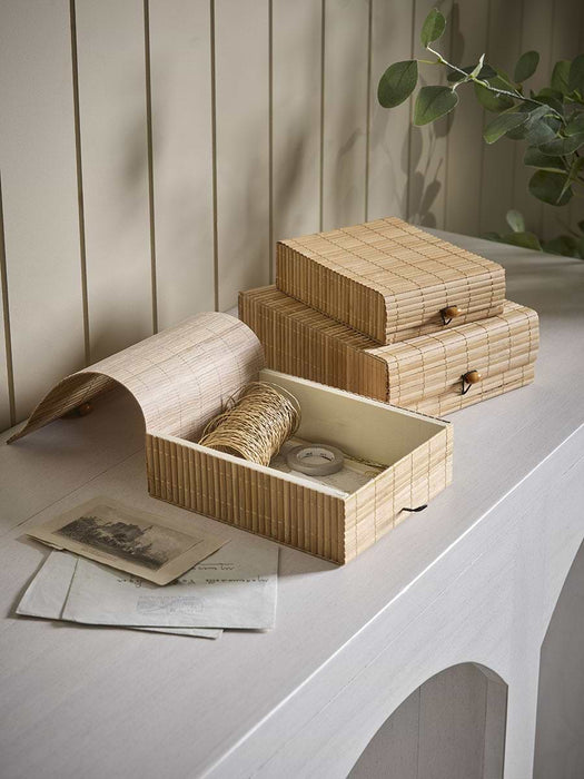 Set of Three Bamboo Boxes