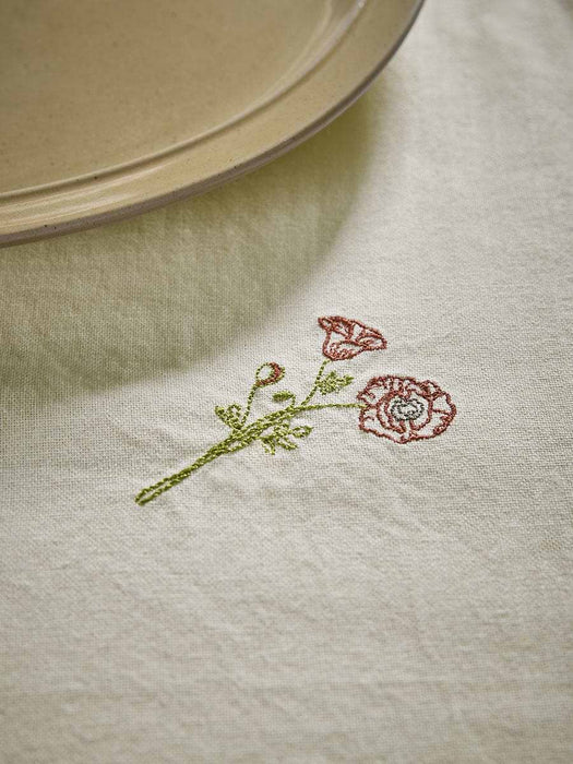 Floral Embroidered Table Cloth