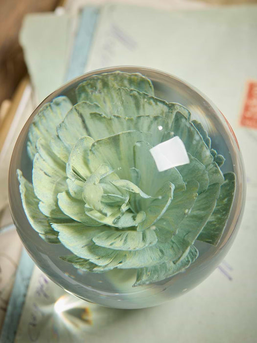 Trapped Flower Paperweight