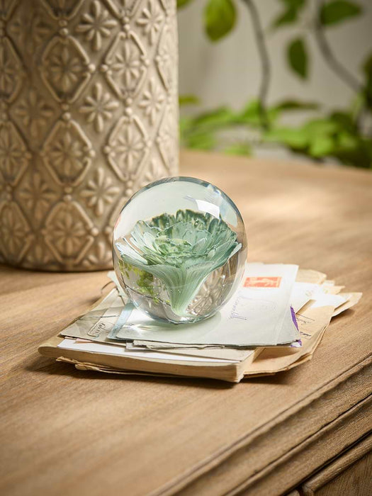 Trapped Flower Paperweight