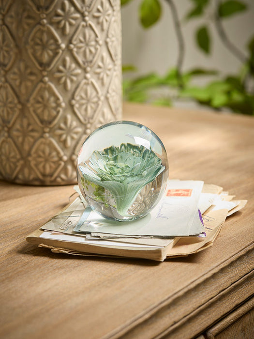 Trapped Flower Paperweight