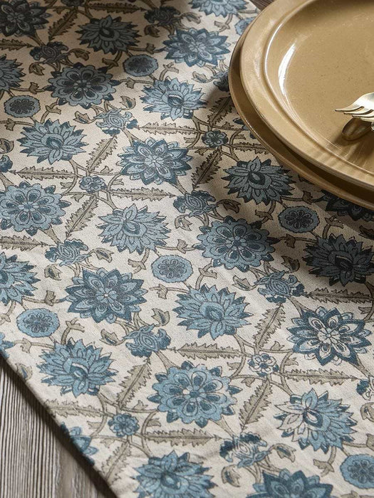 Floral Block Print Runner