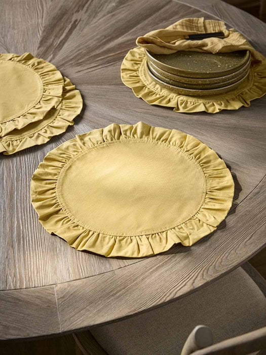 Four Ruffle Edge Placemats