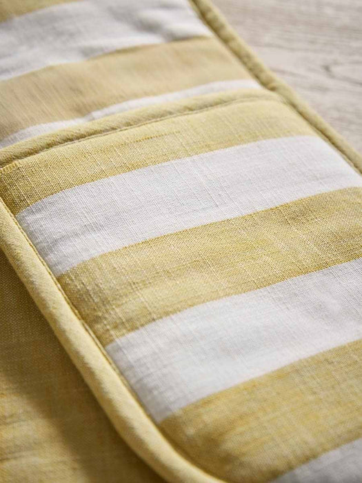 Cotton Double Oven Glove - Ochre Stripe