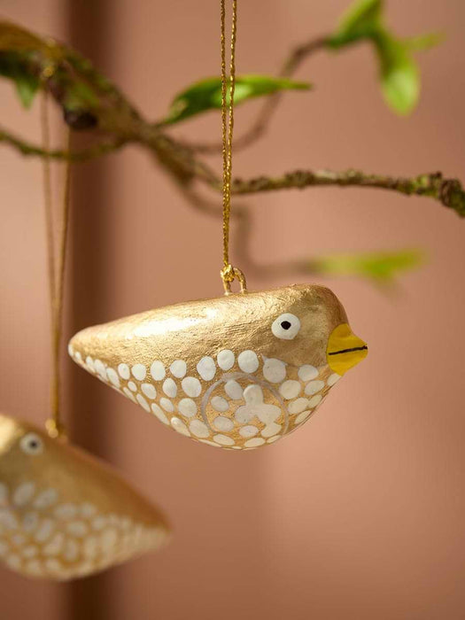 Three Wooden Hanging Birds