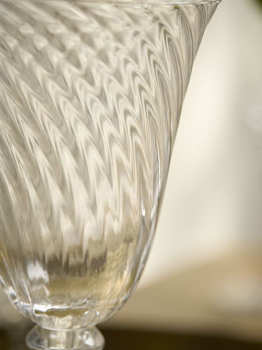 Four Twisted Stem Wine Glasses