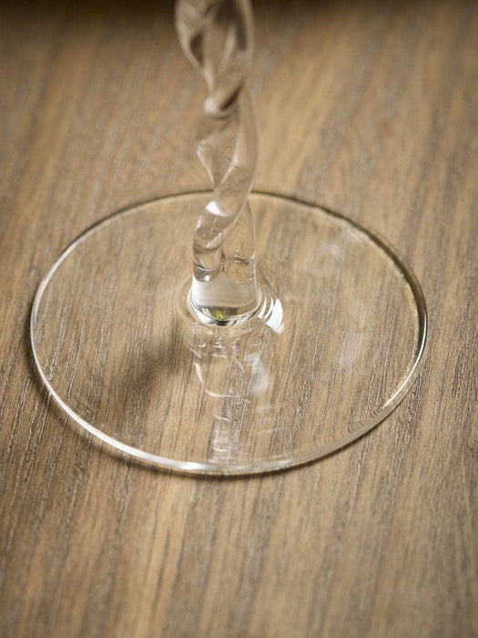 Four Twisted Stem Wine Glasses
