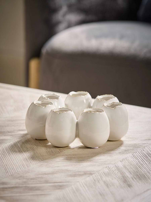 Egg Circle Vase - Cream