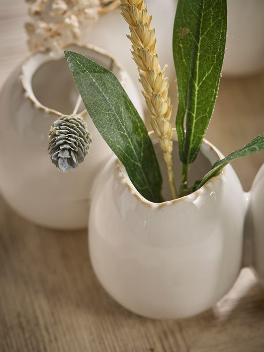 Egg Circle Vase - Cream