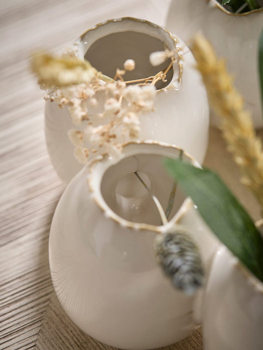 Egg Circle Vase - Cream