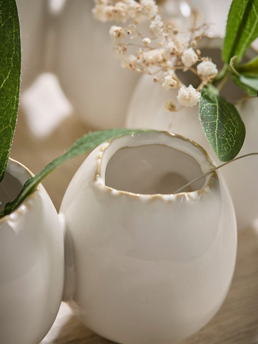 Egg Circle Vase - Cream