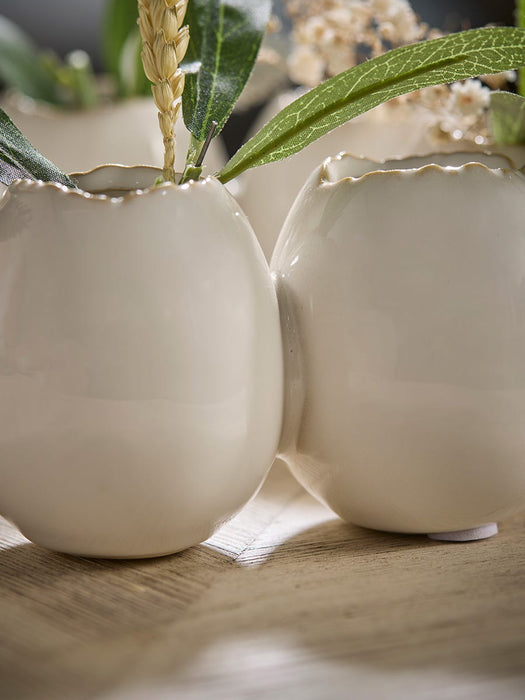 Egg Circle Vase - Cream