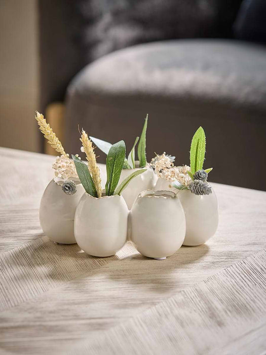 Egg Circle Vase - Cream