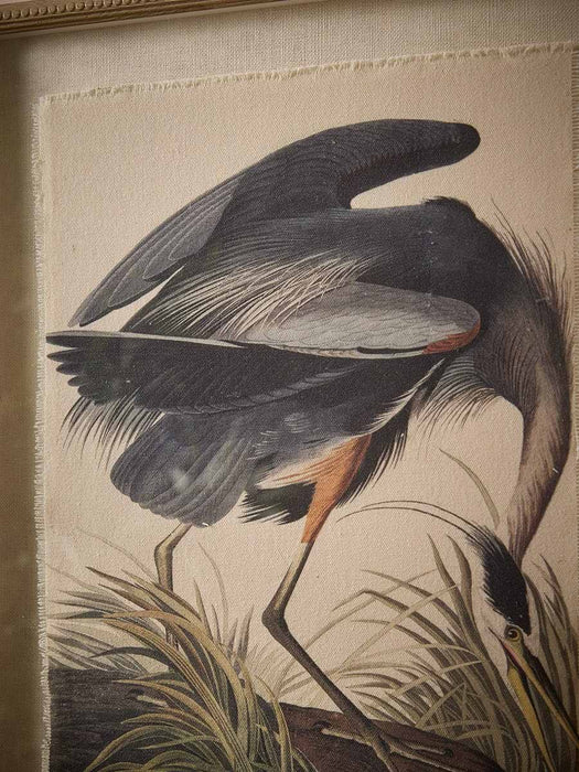 Beaded Frame Heron Print