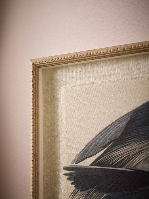 Beaded Frame Heron Print