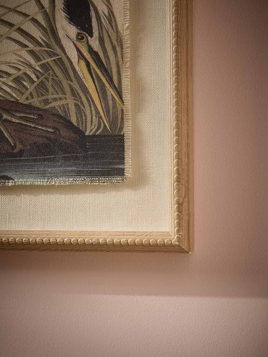 Beaded Frame Heron Print
