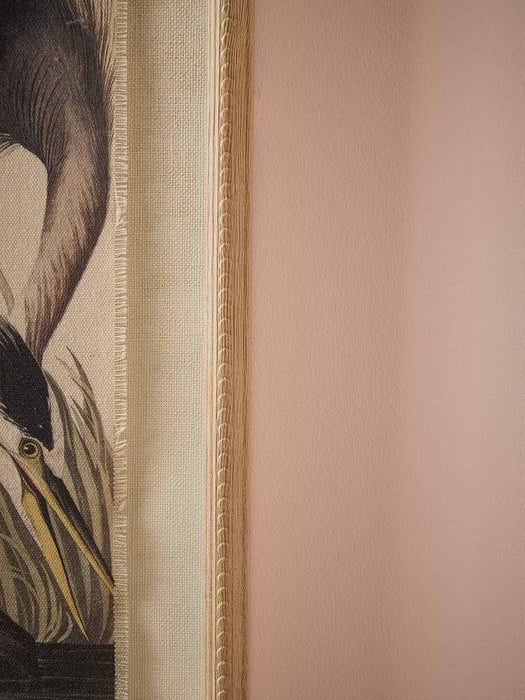 Beaded Frame Heron Print