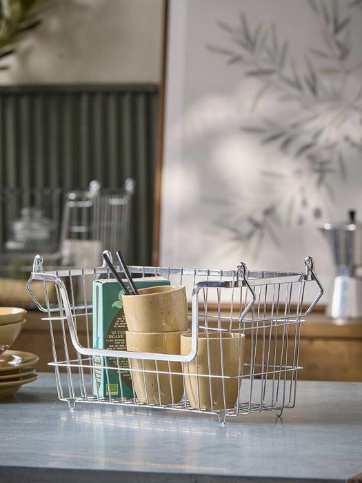 Grey Wire Storage Basket - Small