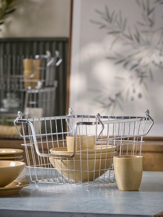 Grey Wire Storage Basket- Medium