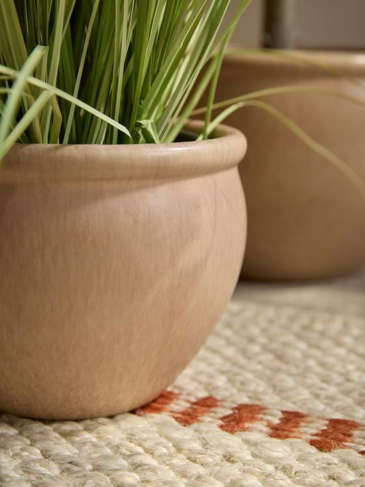 Two Glazed Earthenware Planters