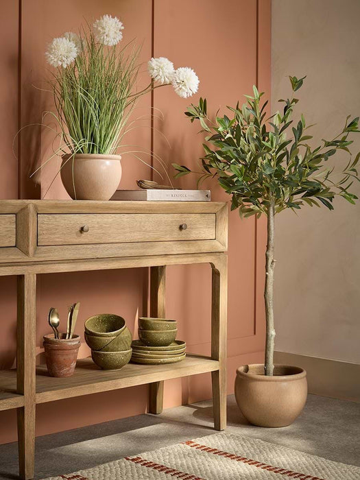Two Glazed Earthenware Planters