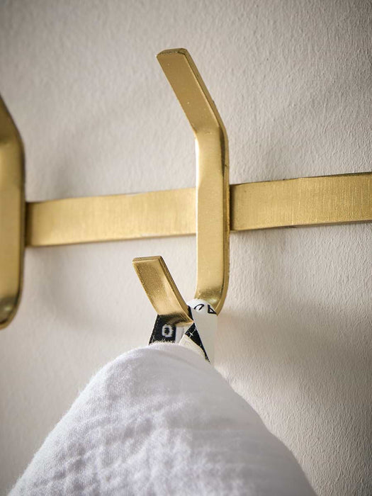 Angular Brushed Gold Hooks