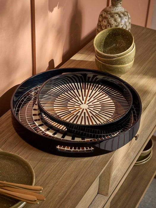Two Patterned Trays