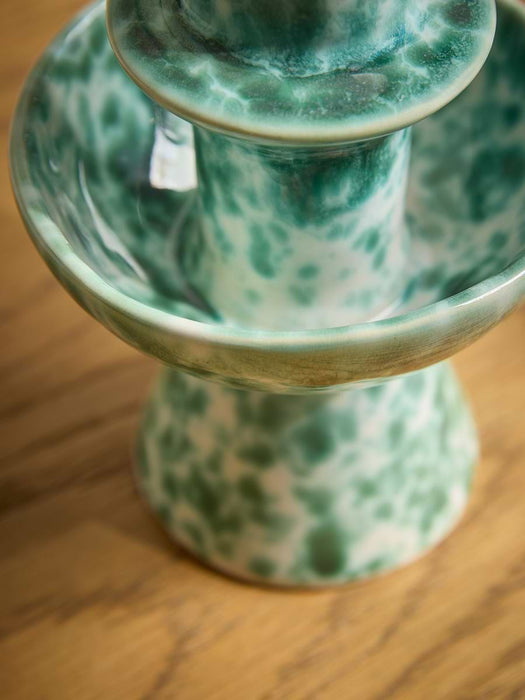 Speckled Stoneware Candle Holder