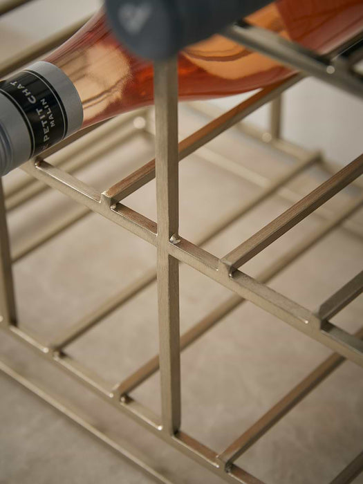Small Iron Wine Rack- Grey