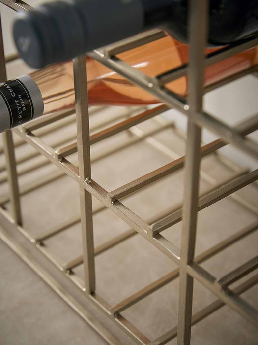 Small Iron Wine Rack- Grey