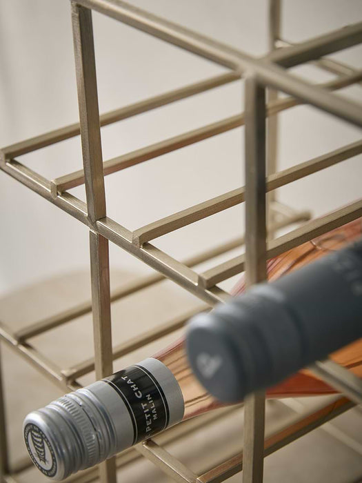 Small Iron Wine Rack- Grey