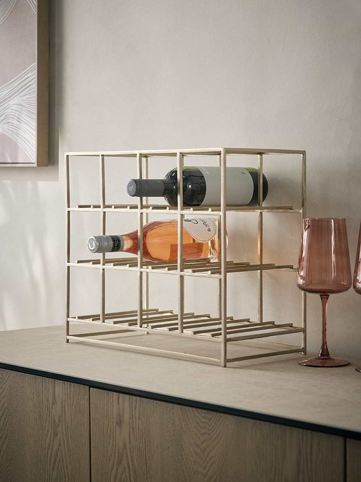 Small Iron Wine Rack- Grey