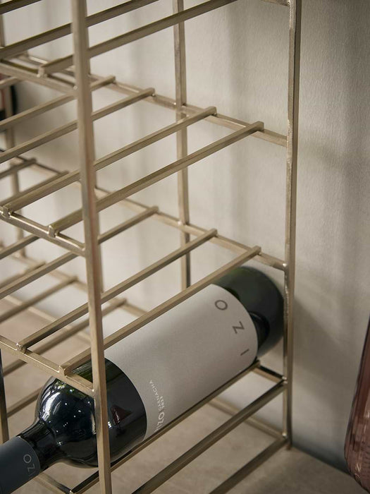 Large Iron Wine Rack - Grey