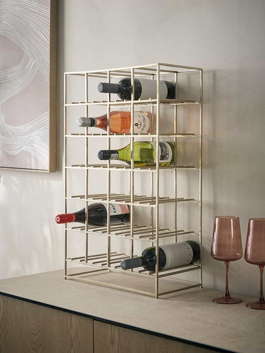 Large Iron Wine Rack - Grey